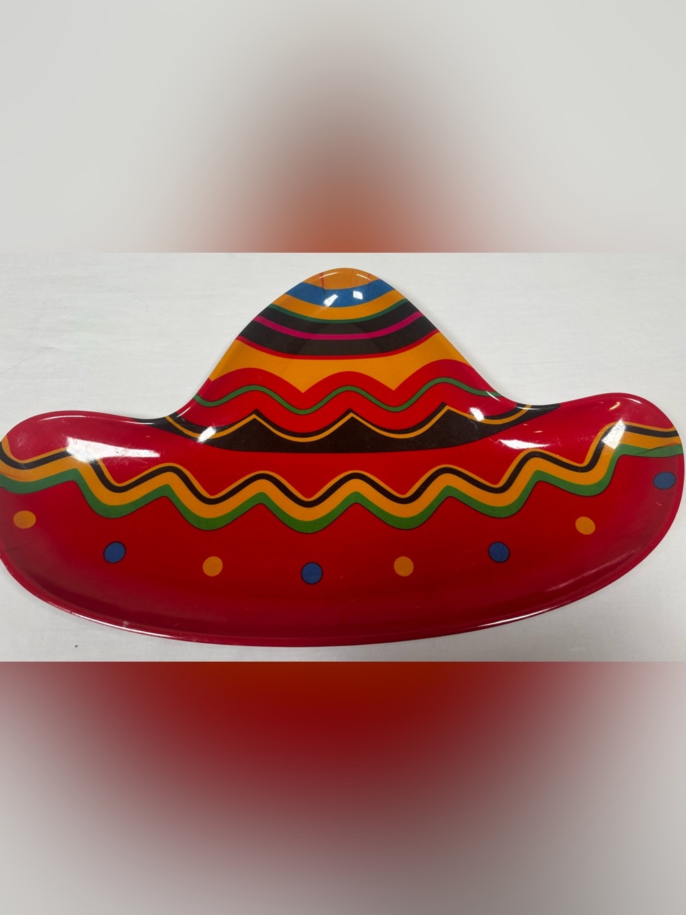 Vintage Fiesta Tray Melamine Hat Colorful Retro Party Serving Tray Cinco De Mayo